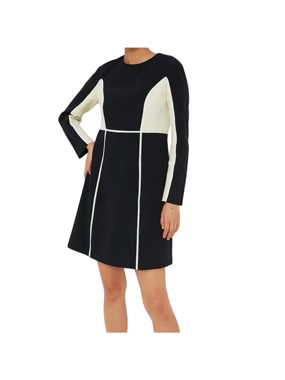 New Tuckernuck Navy and Cream Colorblock Evie Dress Size Large 1923-S